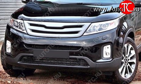 5 199 р. Решётка радиатора Tuning-Sport  KIA Sorento  XM (2012-2015) рестайлинг (Неокрашенная)  с доставкой в г. Майкоп