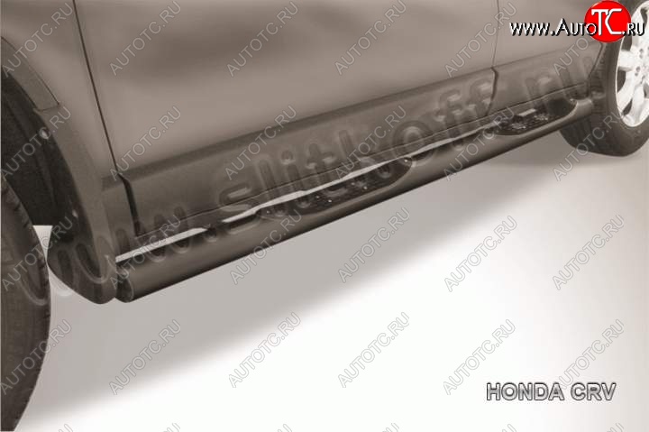 13 549 р. Защита порогов из труб d76 Slitkoff (с проступью) KIA Sorento XM дорестайлинг (2009-2012) (Цвет: серебристый)  с доставкой в г. Майкоп
