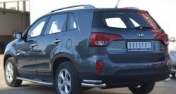 24 649 р. Широкая защита порогов SLITKOFF  KIA Sorento  XM (2012-2015) рестайлинг  с доставкой в г. Майкоп. Увеличить фотографию 4