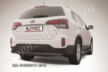Защита заднего бампера из трубы d76 Slitkoff (длинная) KIA Sorento  XM (2012-2015) рестайлинг