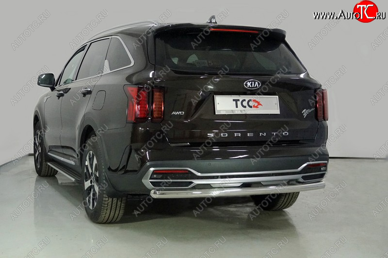 19 399 р. Защита заднего бампера ТСС (нержавейка d 60,3 мм)  KIA Sorento  MQ4 (2020-2022)  с доставкой в г. Майкоп