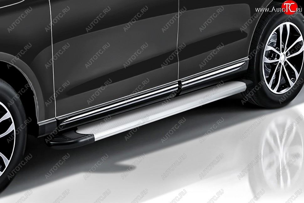 13 349 р. Порожки для ног Slitkoff Optima KIA Sorento MQ4 (2020-2022) (Silver)  с доставкой в г. Майкоп