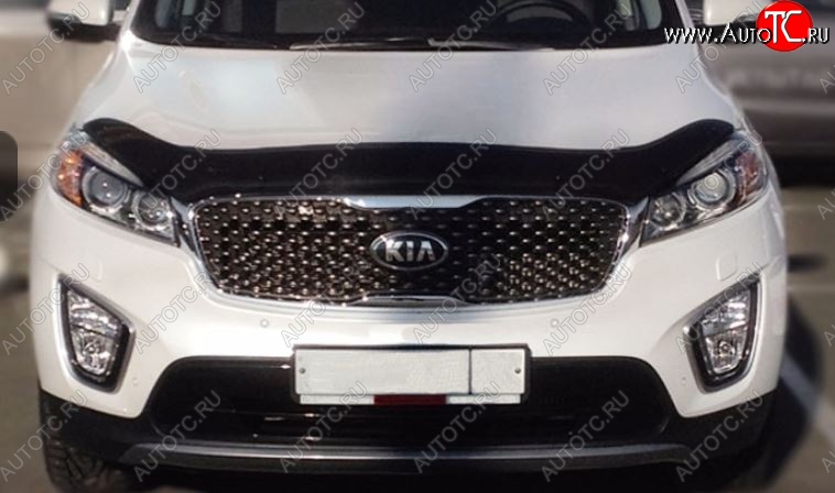 3 299 р. Дефлектор капота SIM KIA Sorento UM/Prime рестайлинг (2018-2020)  с доставкой в г. Майкоп