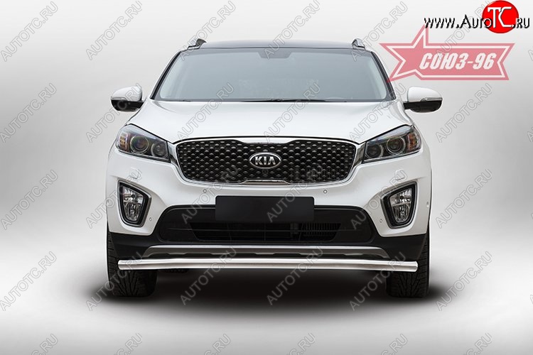 12 509 р. Защита переднего бампера одинарная Souz-96 (d60) KIA Sorento UM/Prime дорестайлинг (2014-2018)  с доставкой в г. Майкоп