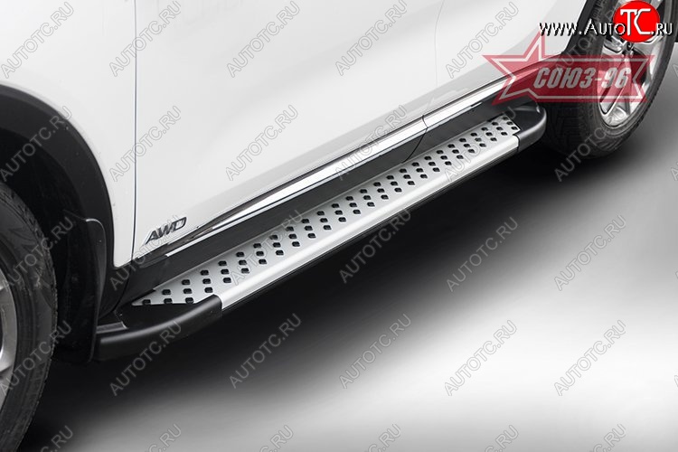 10 754 р. Пороги из алюминиевого профиля Souz-96 KIA Sorento UM/Prime рестайлинг (2018-2020)  с доставкой в г. Майкоп
