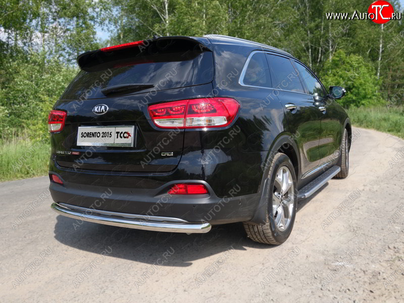 14 699 р. Защита заднего бампера ТСС (нержавейка d 60,3 мм) KIA Sorento UM/Prime дорестайлинг (2014-2018)  с доставкой в г. Майкоп