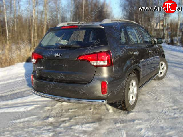 18 999 р. Защита заднего бампера (овальная) ТСС (нержавейка d75х42 мм) KIA Sorento UM/Prime дорестайлинг (2014-2018)  с доставкой в г. Майкоп