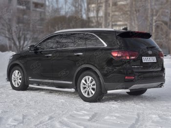 15 799 р. Защита заднего бампера (Ø63 мм уголки, нержавейка) SLITKOFF  KIA Sorento  UM/Prime (2018-2020) рестайлинг  с доставкой в г. Майкоп. Увеличить фотографию 2