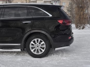 15 799 р. Защита заднего бампера (Ø63 мм уголки, нержавейка) SLITKOFF  KIA Sorento  UM/Prime (2018-2020) рестайлинг  с доставкой в г. Майкоп. Увеличить фотографию 3