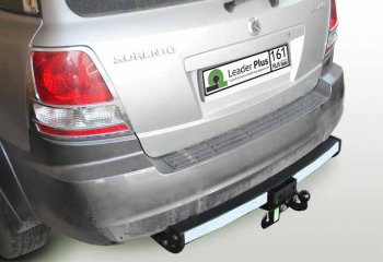 Фаркоп Лидер Плюс (съемный шар тип F, с нержавеющей пластиной) KIA Sorento BL дорестайлинг (2002-2006)