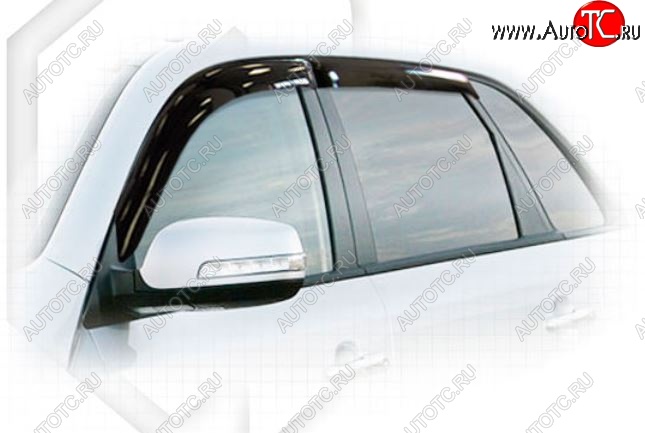 2 199 р. Дефлектора окон CA-Plastic KIA Sorento XM рестайлинг (2012-2015) (Classic полупрозрачный, Без хром.молдинга)  с доставкой в г. Майкоп