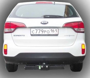 9 749 р. Фаркоп Лидер Плюс (съемный шар тип F, с нержавеющей пластиной) KIA Sorento XM рестайлинг (2012-2015) (Без электропакета)  с доставкой в г. Майкоп. Увеличить фотографию 4
