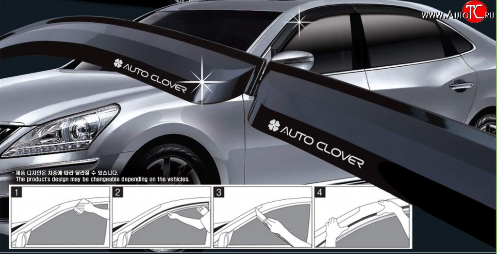 1 249 р. Дефлектора окон Avtoclover KIA Sorento XM рестайлинг (2012-2015)  с доставкой в г. Майкоп