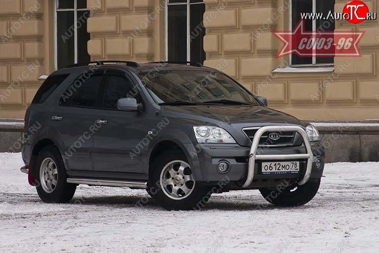 16 379 р. Защита переднего бампера (дорестайлинг) Souz-96 (d76) KIA Sorento BL дорестайлинг (2002-2006)  с доставкой в г. Майкоп
