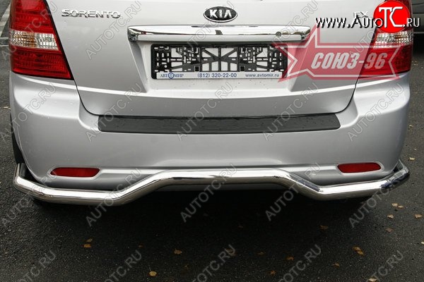 7 964 р. Защита заднего бампера рестайлинг Souz-96 (d60) KIA Sorento BL рестайлинг (2006-2010)  с доставкой в г. Майкоп
