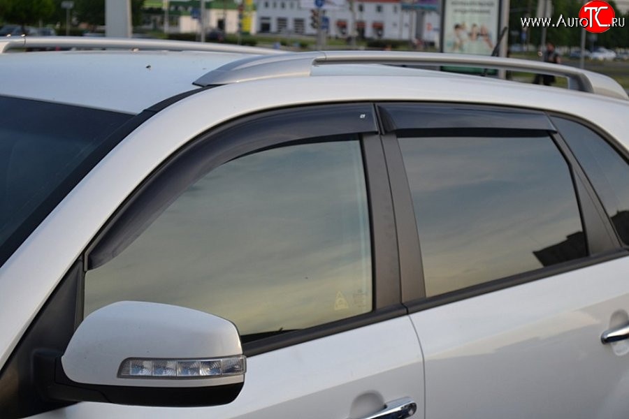 999 р. Комплект дефлекторов окон (ветровиков) 4 шт. Russtal KIA Sorento XM рестайлинг (2012-2015)  с доставкой в г. Майкоп