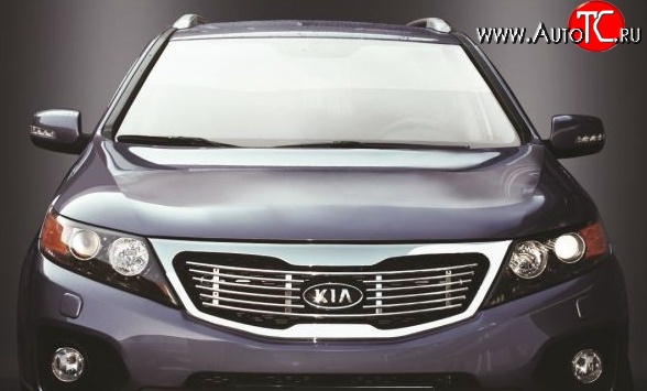 4 589 р. Декоративная вставка решетки радиатора Novline KIA Sorento XM дорестайлинг (2009-2012)  с доставкой в г. Майкоп