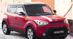 4 649 р. Накладки на колёсные арки RA (комплект 4 шт). KIA Soul PS дорестайлинг (2014-2016) (Поверхность шагрень)  с доставкой в г. Майкоп. Увеличить фотографию 2