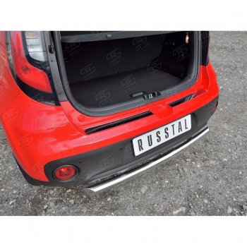 1 389 р. Накладка на задний бампер Russtal (лист) KIA Soul PS дорестайлинг (2014-2016)  с доставкой в г. Майкоп. Увеличить фотографию 2