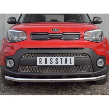 5 999 р. Решетка радиатора Russtal лист KIA Soul PS дорестайлинг (2014-2016) (Неокрашенная)  с доставкой в г. Майкоп. Увеличить фотографию 2