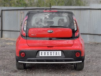 14 499 р. Одинарная защита заднего бампера диаметром 42 SLITKOFF KIA Soul PS дорестайлинг (2014-2016)  с доставкой в г. Майкоп. Увеличить фотографию 2