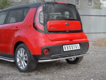 14 499 р. Одинарная защита заднего бампера диаметром 42 SLITKOFF KIA Soul PS дорестайлинг (2014-2016)  с доставкой в г. Майкоп. Увеличить фотографию 3
