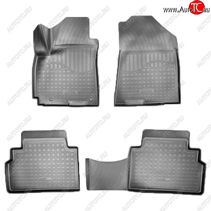 2 249 р. Коврики салонные Noplast (3D) KIA Soul SK3 (2018-2022) (Черные)  с доставкой в г. Майкоп