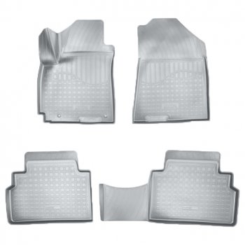 Коврики салонные Noplast (3D) KIA Soul  SK3 (2018-2022) (Серые)