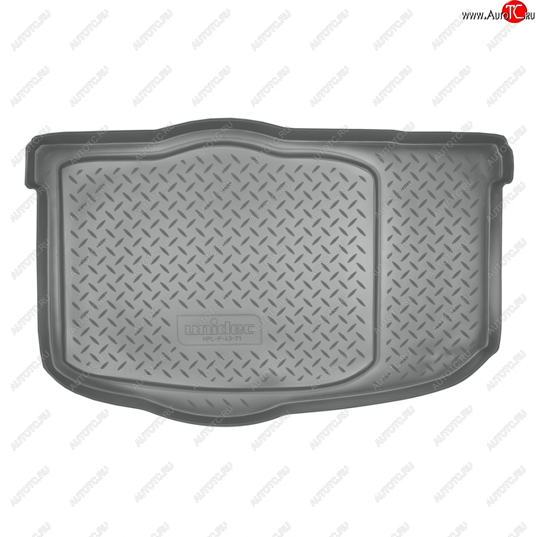 1 849 р. Коврик в багажник Norplast (без органайзера)  KIA Soul  AM (2008-2014) дорестайлинг, рестайлинг (Серый)  с доставкой в г. Майкоп