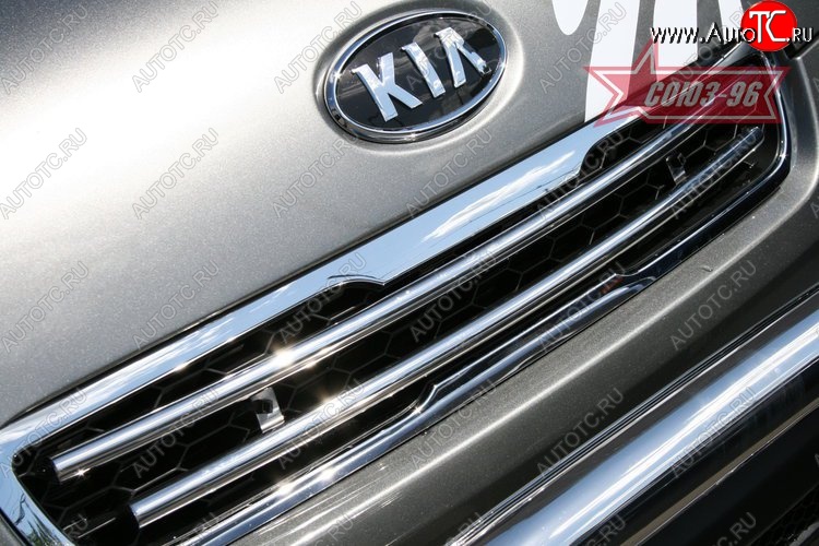 5 984 р. Декоративный элемент решетки радиатора Souz-96 (d16) KIA Soul AM дорестайлинг (2008-2011)  с доставкой в г. Майкоп