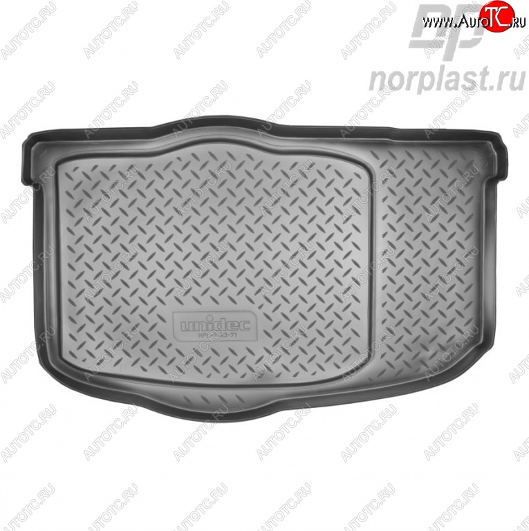 1 499 р. Коврик в багажник (без органайзера) Norplast KIA Soul AM дорестайлинг (2008-2011) (Цвет: черный)  с доставкой в г. Майкоп