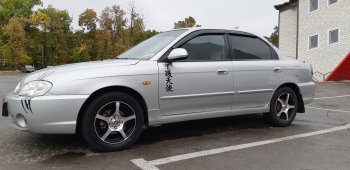 4 099 р. Пластиковые накладки на пороги SVS  KIA Spectra (2000-2009) (Неокрашенные)  с доставкой в г. Майкоп. Увеличить фотографию 5