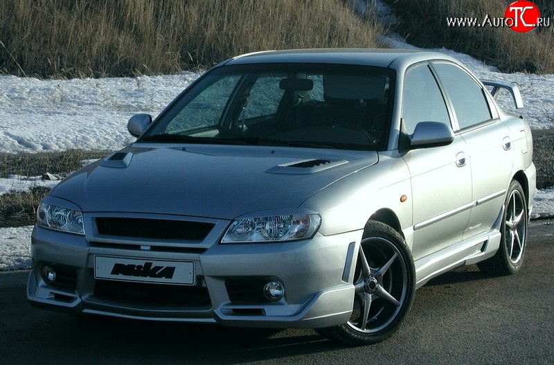 4 599 р. Пороги накладки Nika Klassik  KIA Spectra (2000-2009) (Неокрашенные)  с доставкой в г. Майкоп