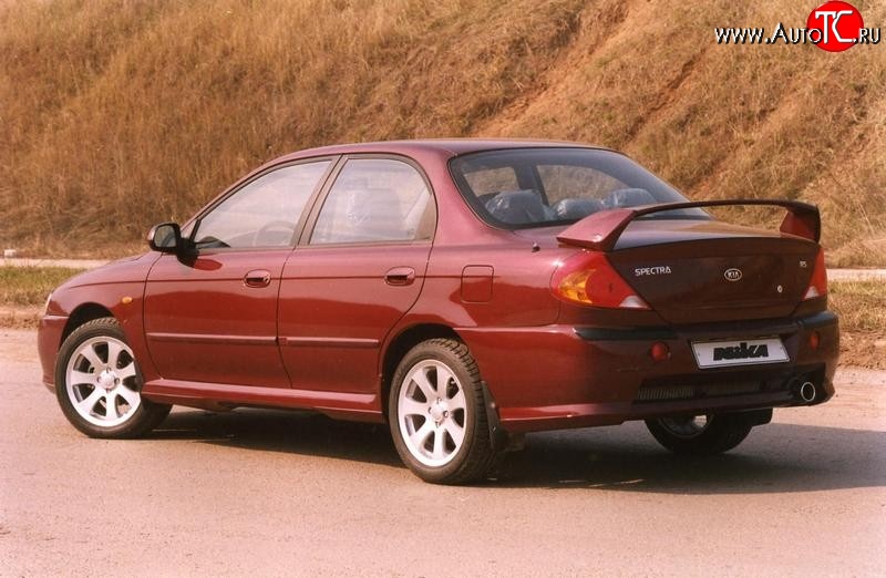 7 699 р. Спойлер Nika-Скоба  KIA Spectra (2000-2009) (Неокрашенный)  с доставкой в г. Майкоп