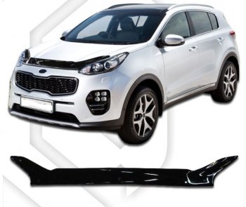 Дефлектор капота CA-Plastiс KIA Sportage  4 QL (2016-2022) дорестайлинг, рестайлинг