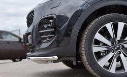 11 399 р. Защита переднего бампера (Ø42 мм, нержавейка) SLITKOFF  KIA Sportage  4 QL (2016-2018) дорестайлинг  с доставкой в г. Майкоп. Увеличить фотографию 3