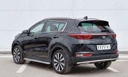 16 249 р. Защита заднего бампера (Ø42 мм, нержавейка) SLITKOFF  KIA Sportage  4 QL (2016-2018) дорестайлинг  с доставкой в г. Майкоп. Увеличить фотографию 2