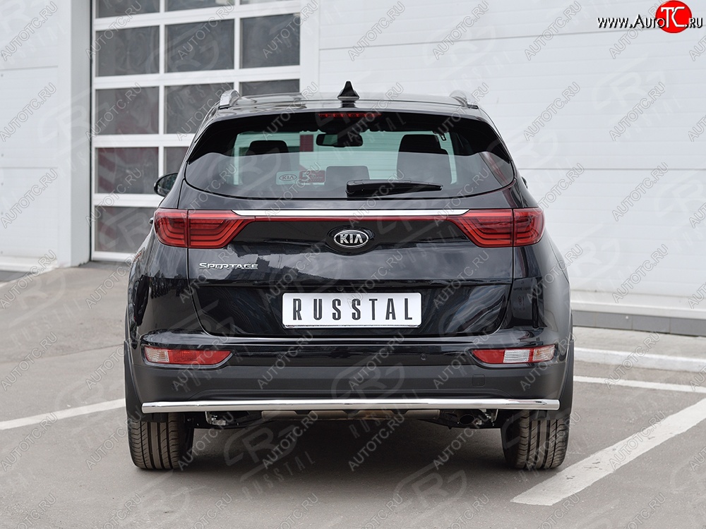 16 249 р. Защита заднего бампера (Ø42 мм, нержавейка) SLITKOFF  KIA Sportage  4 QL (2016-2018) дорестайлинг  с доставкой в г. Майкоп