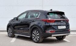 15 899 р. Защита заднего бампера (Ø63 мм дуга, нержавейка, кроме gt-line) SLITKOFF  KIA Sportage  4 QL (2016-2018) дорестайлинг  с доставкой в г. Майкоп. Увеличить фотографию 2