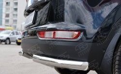 16 999 р. Защита заднего бампера (Ø63 мм уголки, нержавейка) SLITKOFF  KIA Sportage  4 QL (2016-2018) дорестайлинг  с доставкой в г. Майкоп. Увеличить фотографию 3