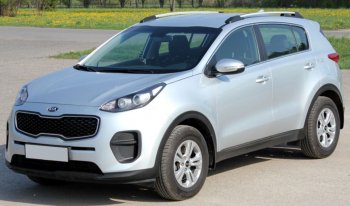 9 249 р. Рейлинги АПС  KIA Sportage  4 QL (2016-2018) дорестайлинг (Черно-серые, без поперечин)  с доставкой в г. Майкоп. Увеличить фотографию 2