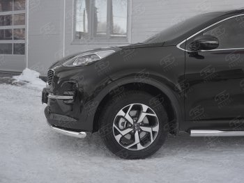 17 999 р. Защита переднего бампера (Ø 63 мм, нержавейка) SLITKOFF  KIA Sportage  4 QL (2018-2022) рестайлинг  с доставкой в г. Майкоп. Увеличить фотографию 4