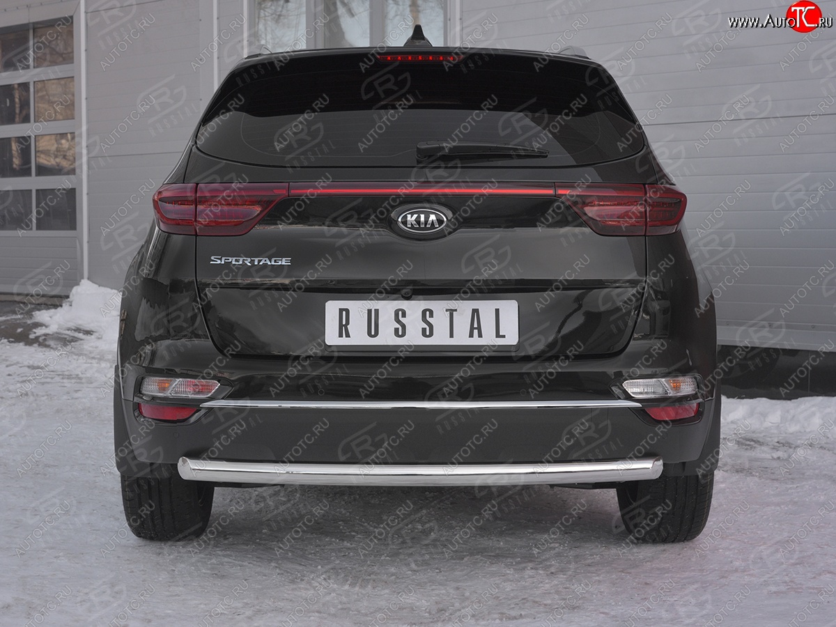 16 799 р. Защита заднего бампера (Ø63 мм, нержавейка) SLITKOFF  KIA Sportage  4 QL (2018-2022) рестайлинг  с доставкой в г. Майкоп