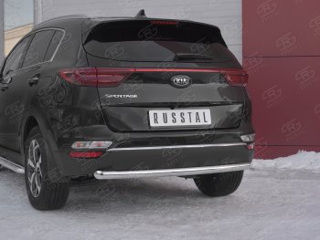 16 799 р. Защита заднего бампера (Ø63 мм, нержавейка) SLITKOFF  KIA Sportage  4 QL (2018-2022) рестайлинг  с доставкой в г. Майкоп. Увеличить фотографию 2