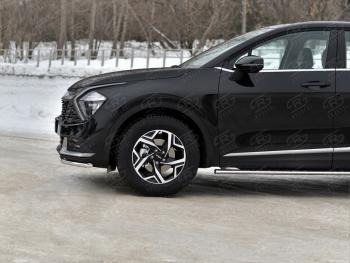 14 699 р. Защита переднего бампера (кроме STYLE и X-LINE, труба, d42) SLITKOFF  KIA Sportage  5 NQ5 (2021-2025)  с доставкой в г. Майкоп. Увеличить фотографию 2