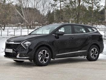 14 699 р. Защита переднего бампера (кроме STYLE и X-LINE, труба, d42) SLITKOFF  KIA Sportage  5 NQ5 (2021-2025)  с доставкой в г. Майкоп. Увеличить фотографию 3