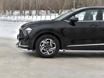 24 649 р. Защита переднего бампера (кроме STYLE и X-LINE, труба d63 с клыками) SLITKOFF  KIA Sportage  5 NQ5 (2021-2025)  с доставкой в г. Майкоп. Увеличить фотографию 3