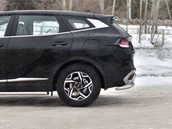 13 399 р. Защита заднего бампера (уголки из трубы, d63мм.) SLITKOFF  KIA Sportage  5 NQ5 (2021-2025)  с доставкой в г. Майкоп. Увеличить фотографию 3