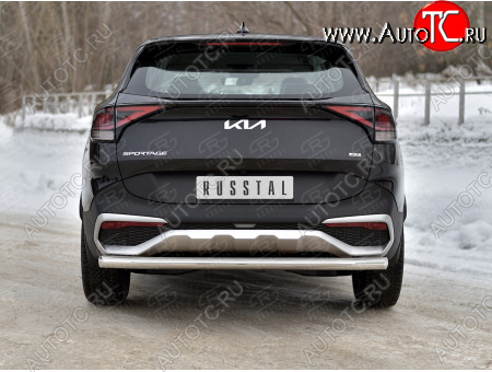 15 899 р. Защита заднего бампера (труба, d63) SLITKOFF  KIA Sportage  5 NQ5 (2021-2025)  с доставкой в г. Майкоп