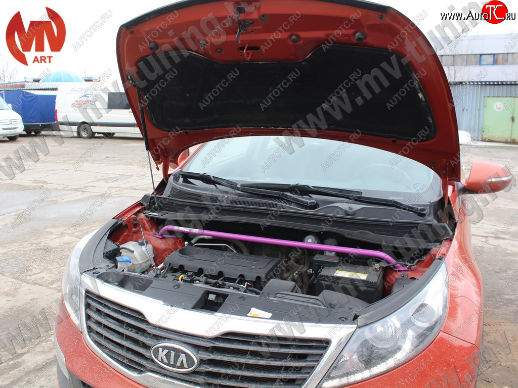 3 899 р. Растяжка (распорка) передних стоек регулир. MV-Tuning  KIA Sportage  3 SL (2010-2016) дорестайлинг, рестайлинг  с доставкой в г. Майкоп